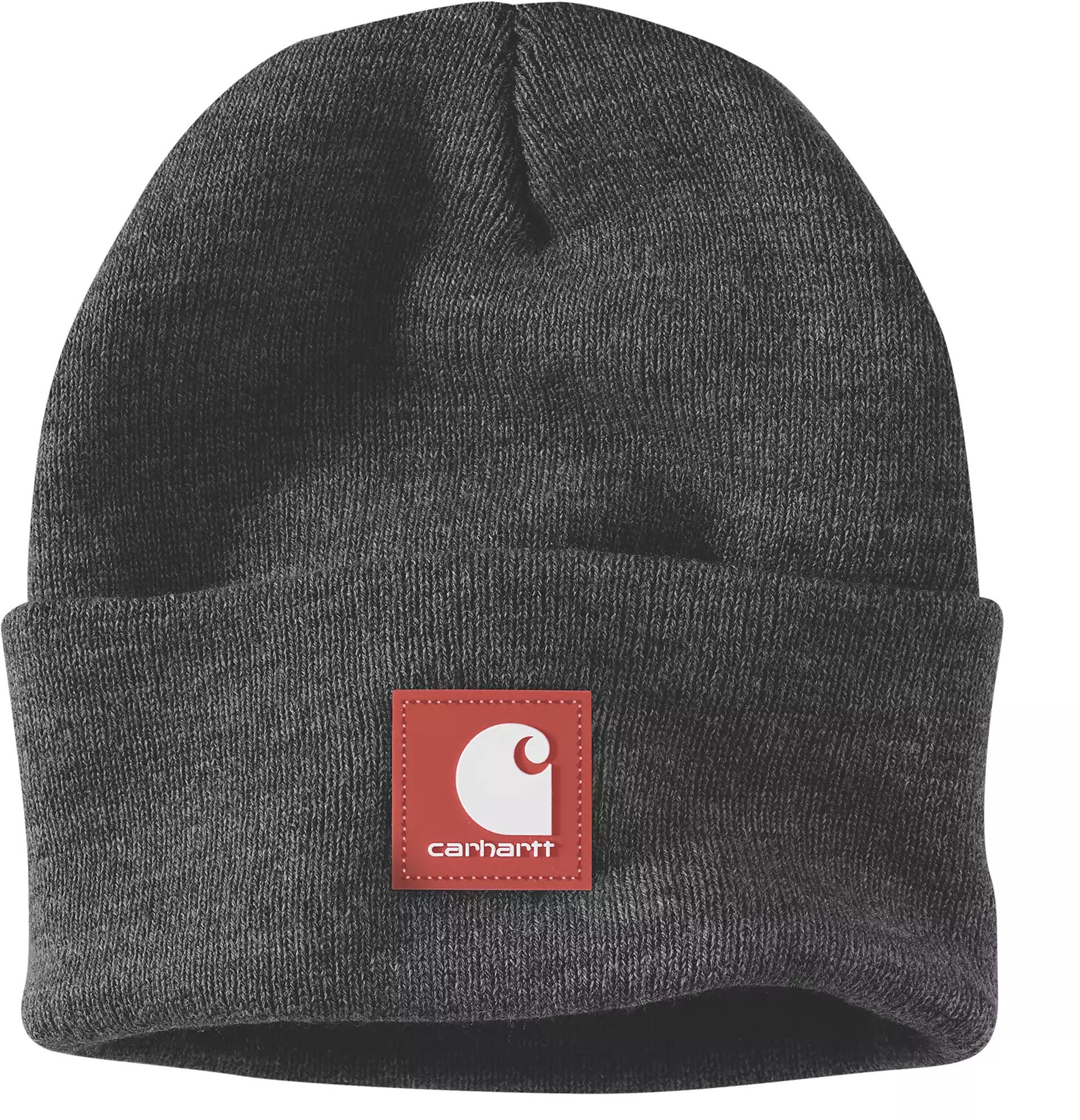 Carharrt Rubber Patch Watch Beanie grå Figur 1