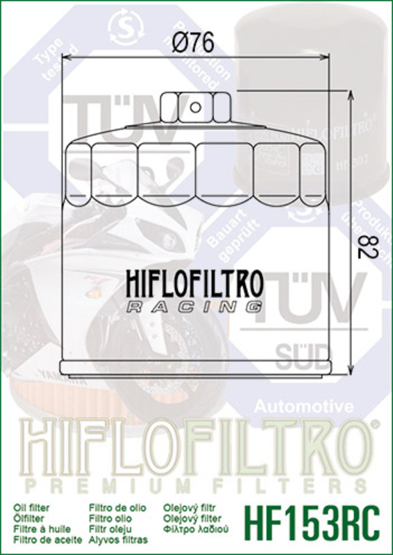 Hiflofiltro Racing oljefilter - HF153RC Figur 4