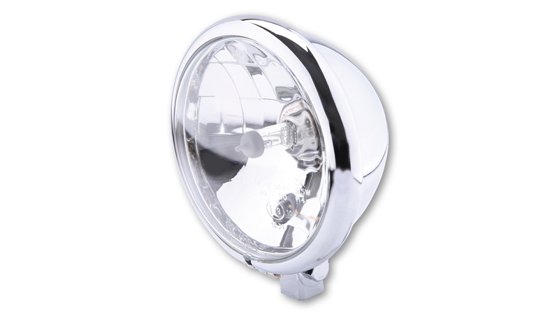 HIGHSIDER Smart 5 3/4 tums strålkastare Bates Style Chrome E-godkänd (1st) Figur 2