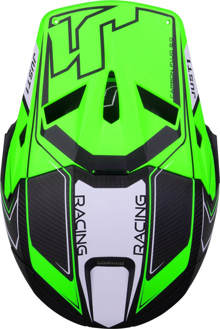 Just1 J22 Carbon Fluo 2.0 Casco da motocross Verde/Nero L (59/60) Figura 2