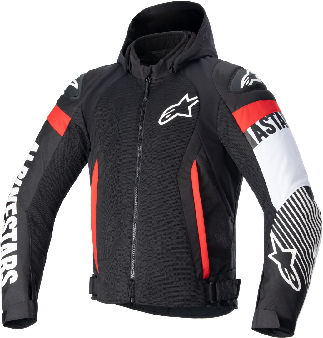 Alpinestars Zaca Air Motorrad Textiljacke schwarz/weiß/rot L Abbildung 1