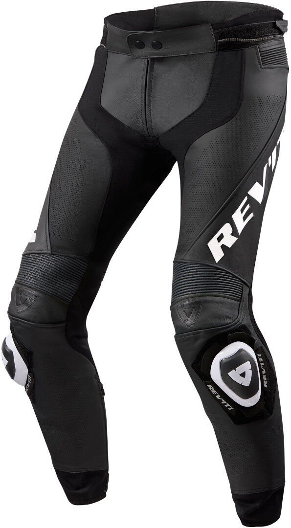 Revit Apex Pantaloni de piele pentru motocicletă alb/negru 52/36 Figura 1