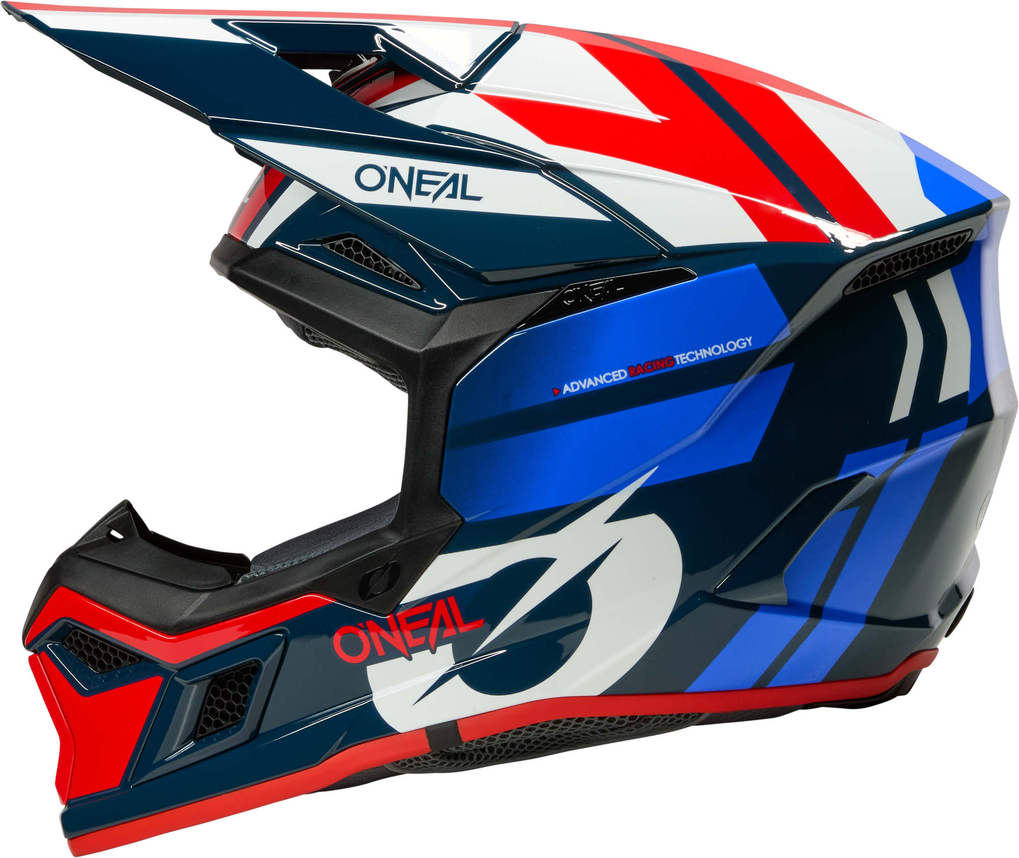 Oneal 3SRS RIDE Motorcross helm wit/blauw/rood XL (61/62) Figuur 4