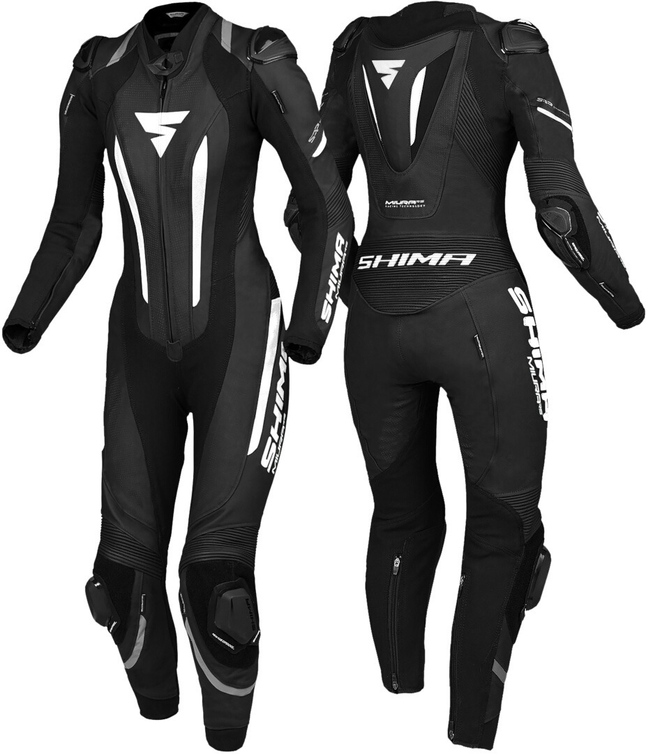 SHIMA Miura RS Costum de piele de motocicletă One Piece pentru doamne alb/negru 32 Figura 3