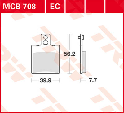 TRW Lucas Bremsbelag MCB708 Figur 1