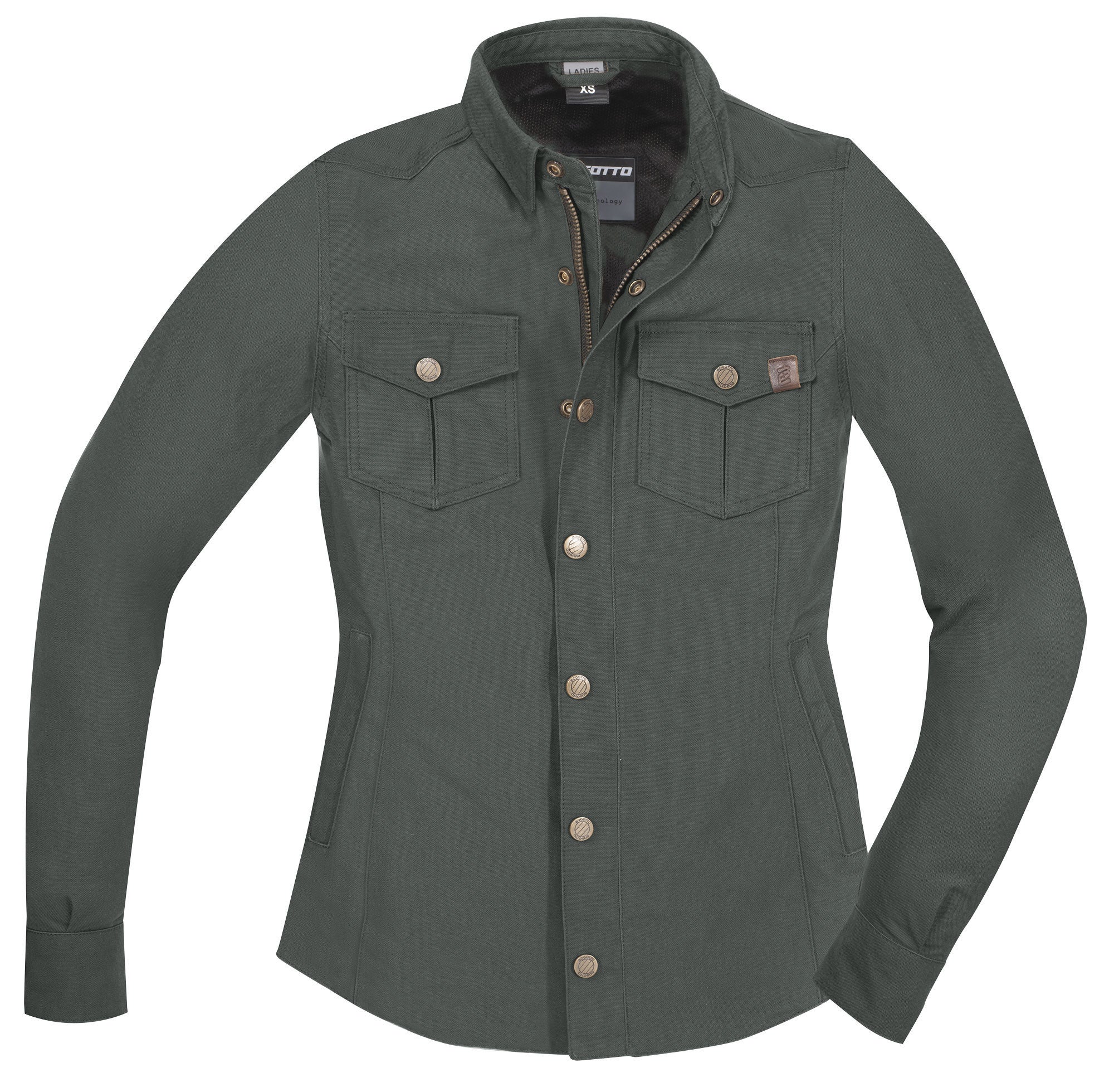 Bogotto Furrow Camicia da moto da donna Verde S Figura 4