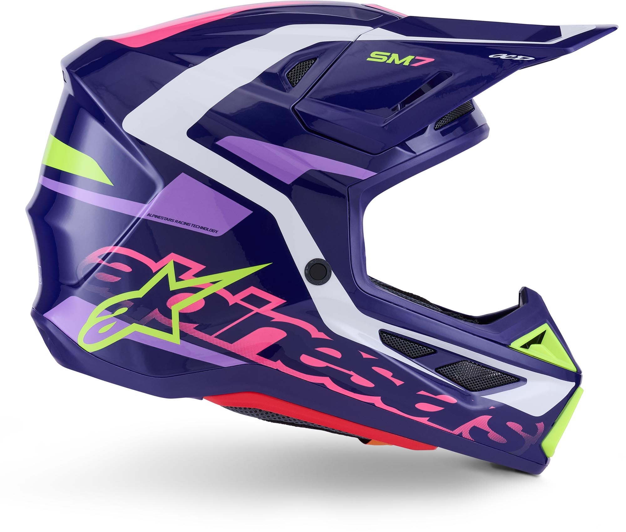 Alpinestars S-M7 Deed Motorcross helm paars M (57/58) Figuur 5