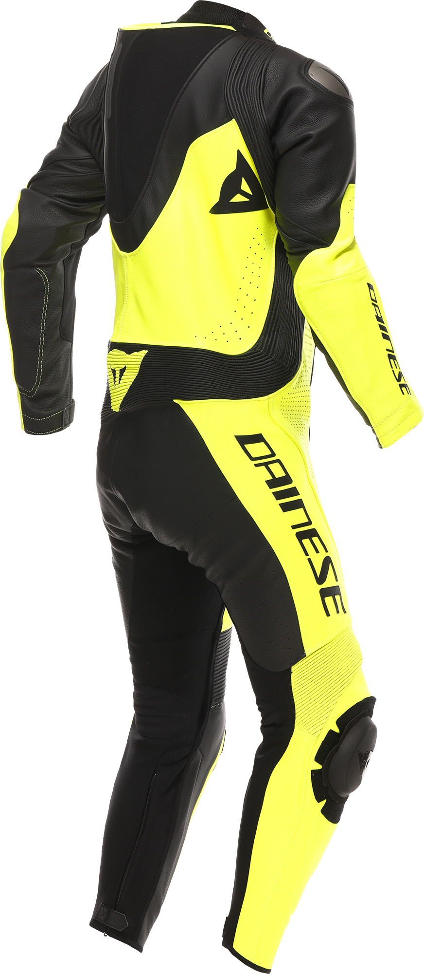 Dainese Demon Sprint perforeret 1-delt motorcykellæderdragt sort/gul 58 Figur 2