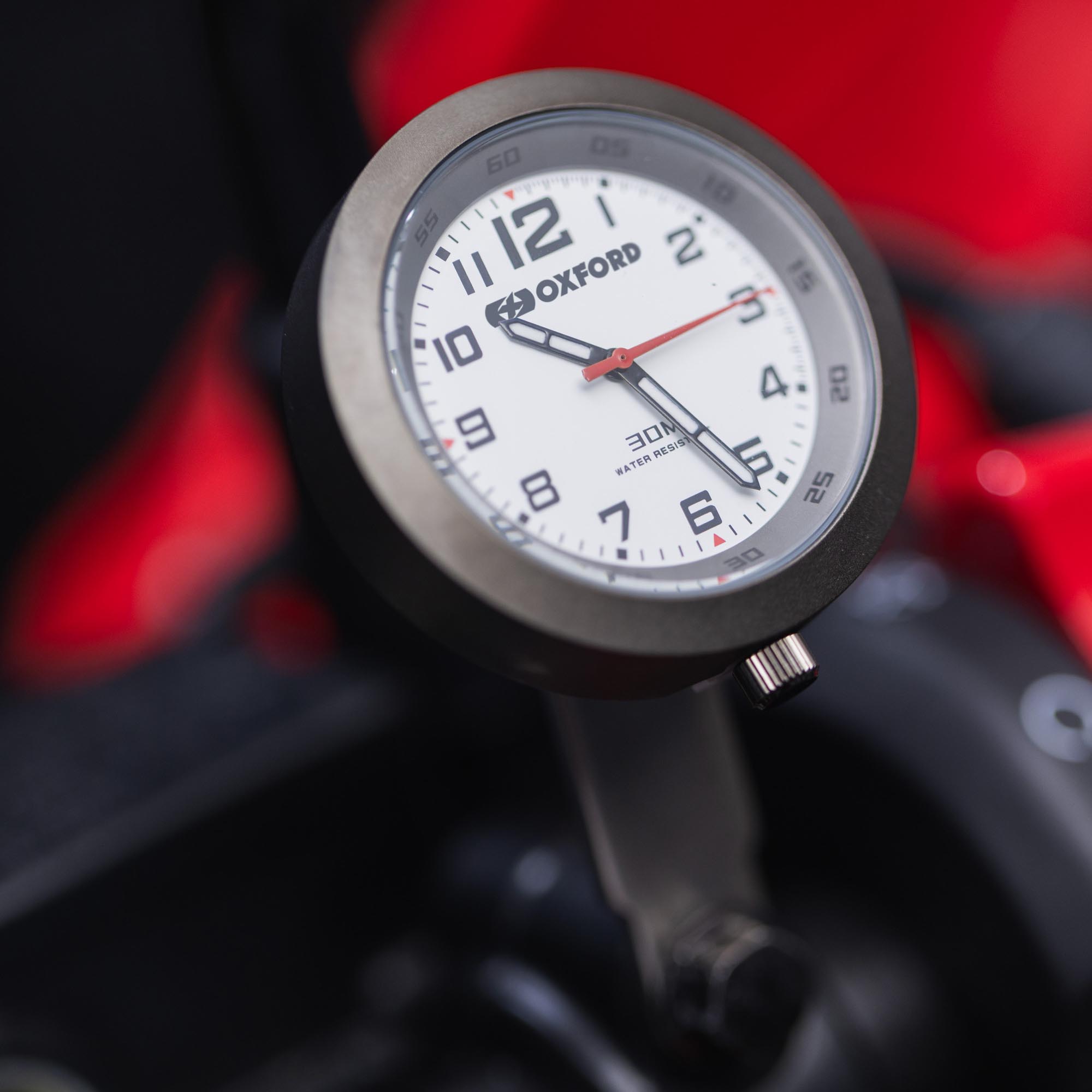 Oxford Analoge Motorcycle Clock Titanium Figure 2