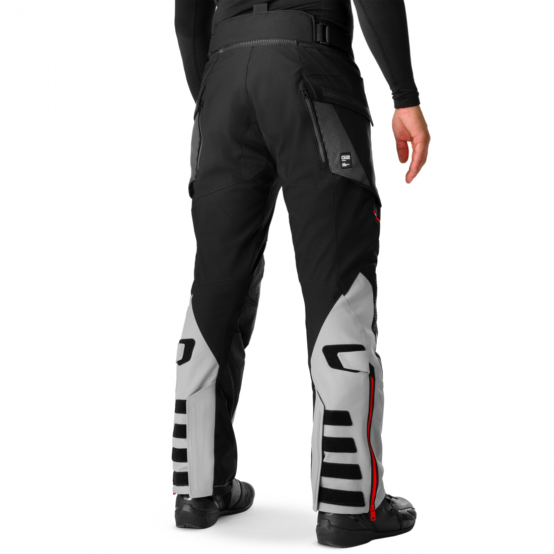 SHIMA Hero 3.0 Motorfiets Textiel Broek grijs/rood M Figuur 4