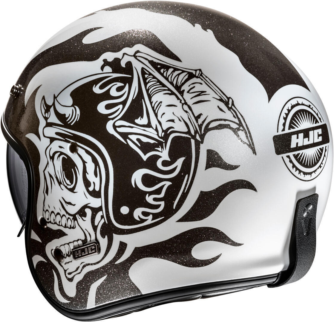 HJC V31 Flame Casco jet Bianco/nero M (57/58) Figura 3