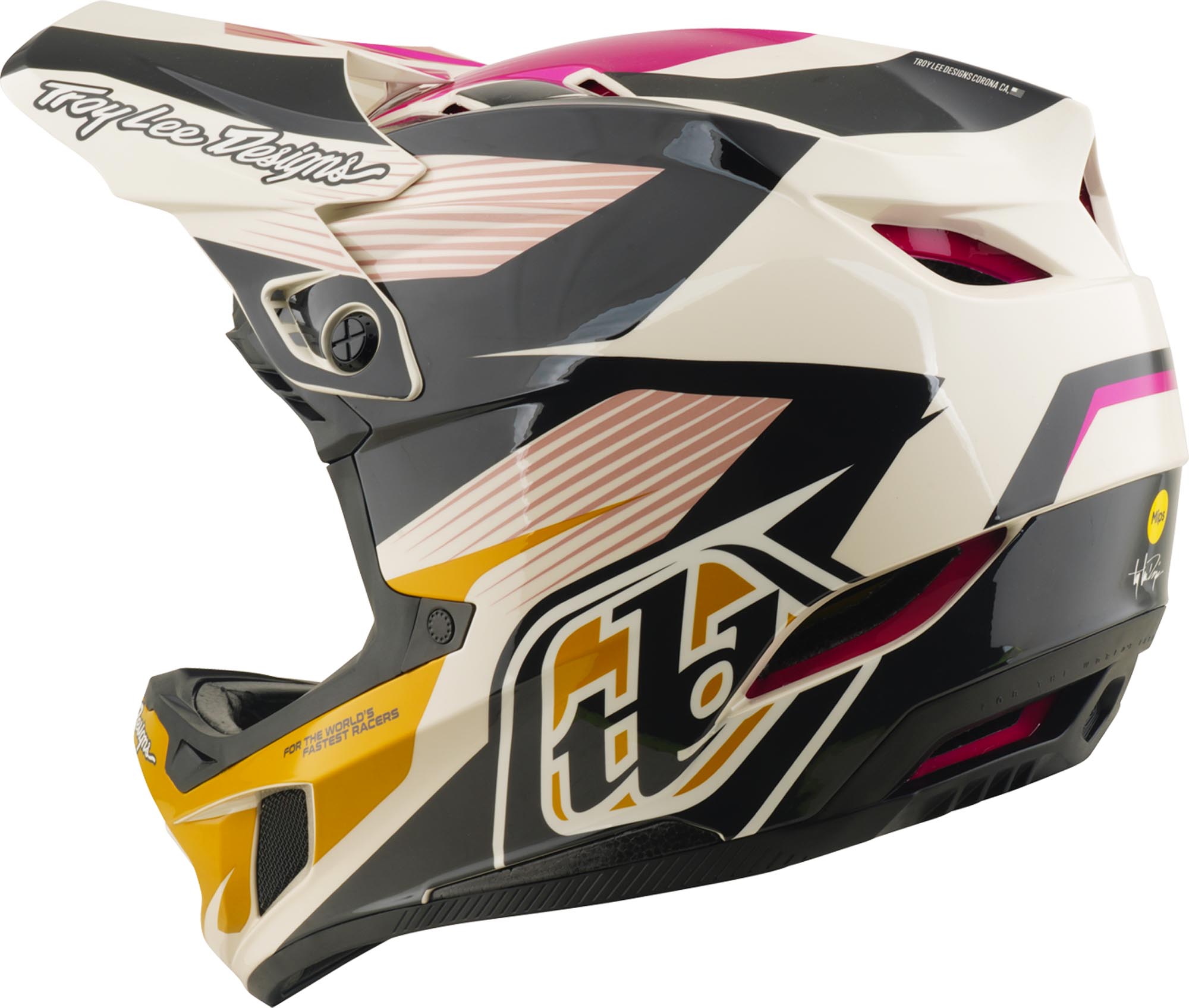 Troy Lee Designs D4 Polyacrylite MIPS Turbo Acid Nedkørselshjelm L (58/59) Figur 6