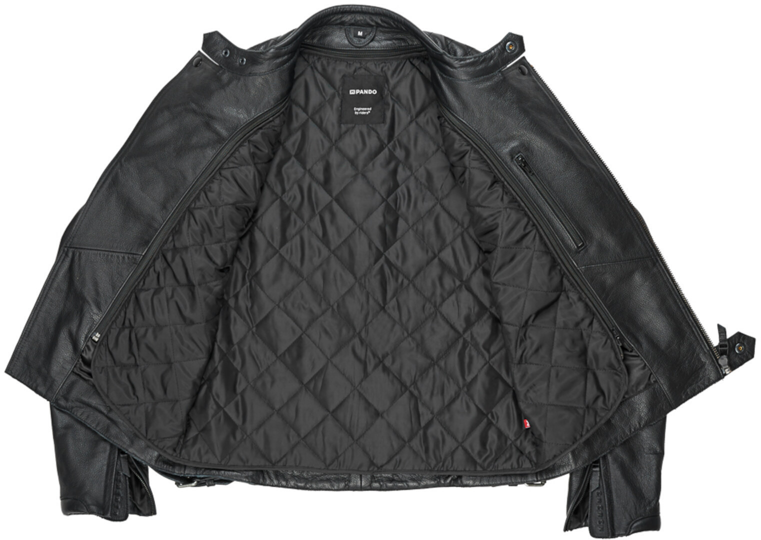 Pando Moto Twin Motorcycle Leather Jacket S Figure 2