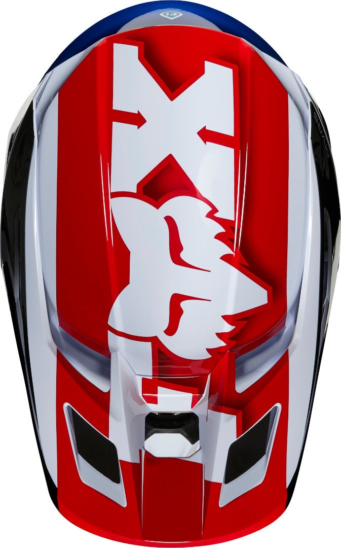 Fox V2 Hayl Casco Motocross Giovani blu/rosso S Figura 4