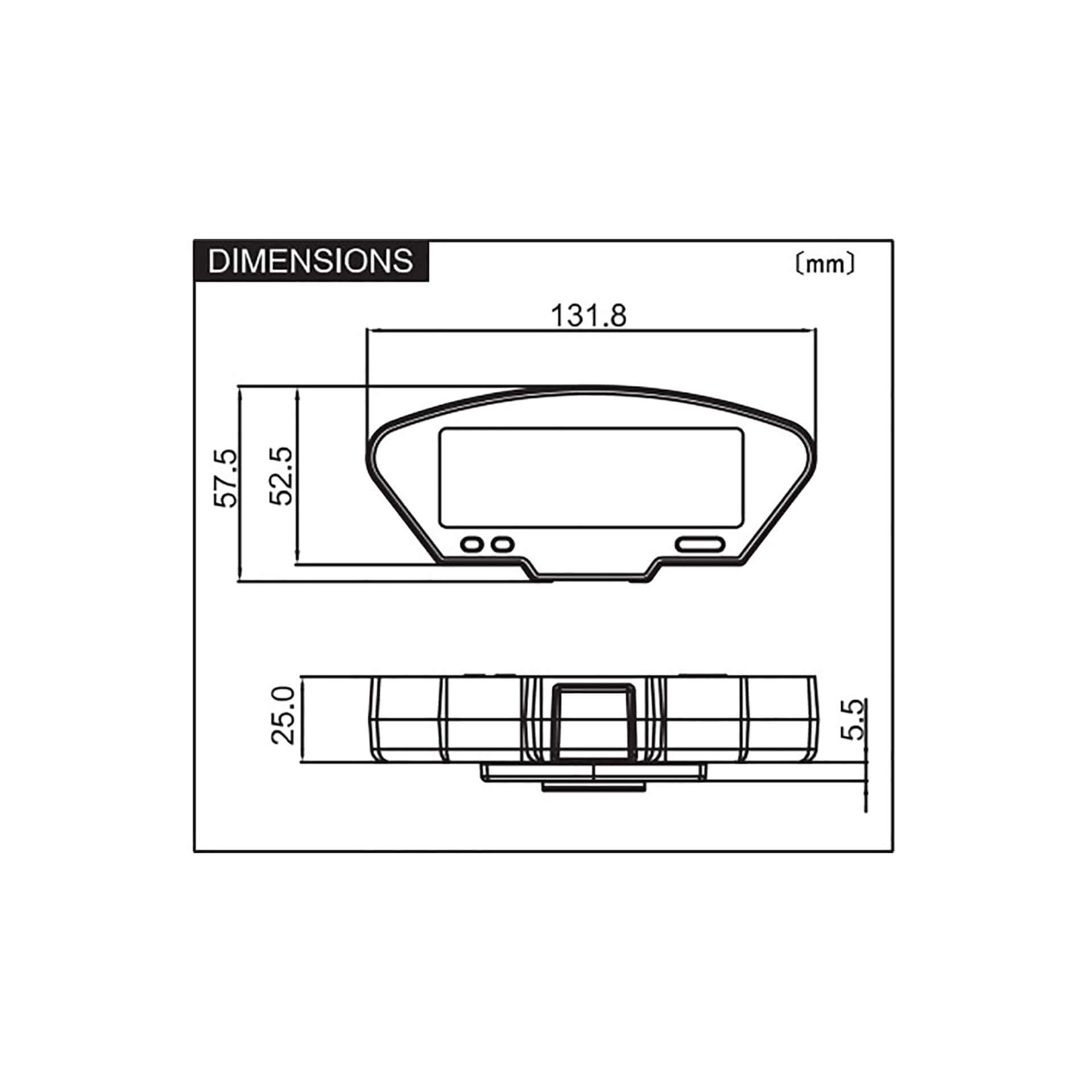 DAYTONA Corp. DEVA01 Digitales Multifunktionscockpit, all in one, mit Halter Figura 4