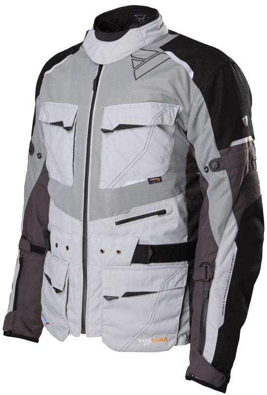 Modeka AFT-Touring Textiel jas Zwart/lichtgrijs M Figuur 1