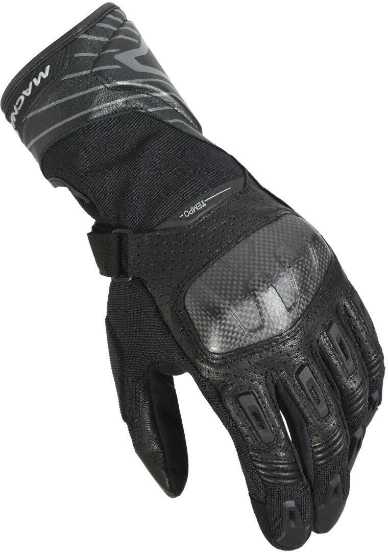 Macna Tempo perforerede motorcykelhandsker Sort XL Figur 1