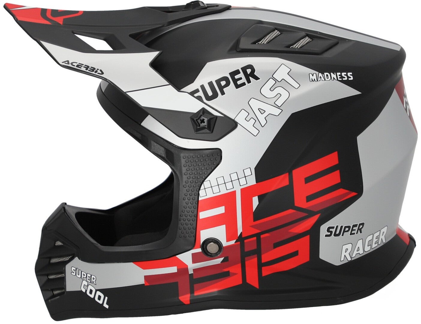 Acerbis Profile Casco da motocross per ragazzi nero opaco/rosso Y/L (51/52) Figura 2