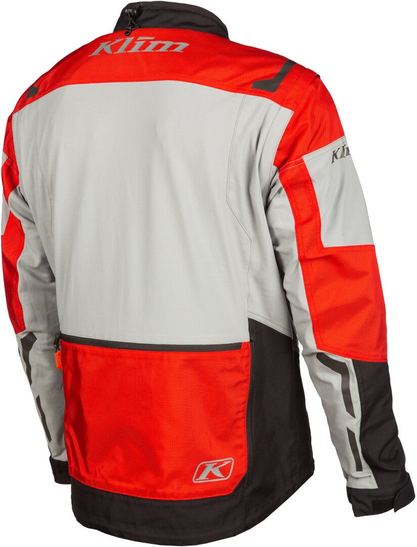 Klim Dakar Motorcycle Textile Jacket grey/black/red XXL Figure 6