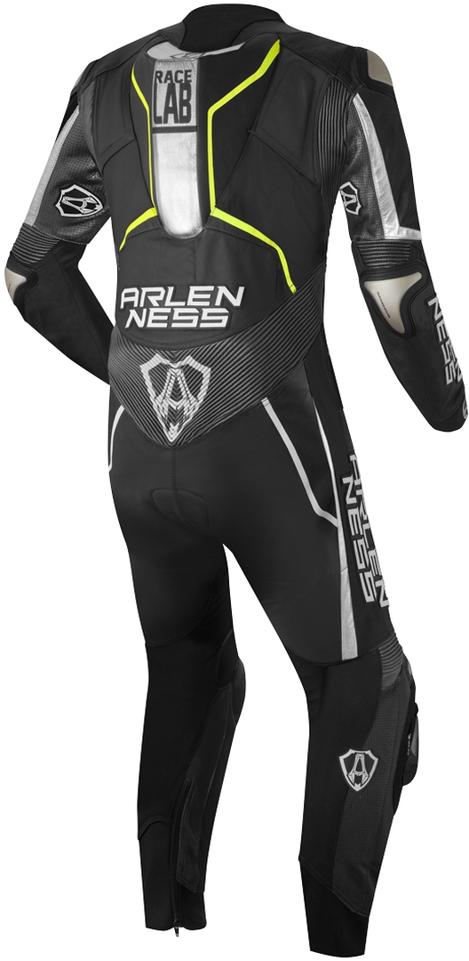 Arlen Ness Alcarras Race Costum de piele de motocicletă cangur One Piece negru/gri/galben 48 Figura 2