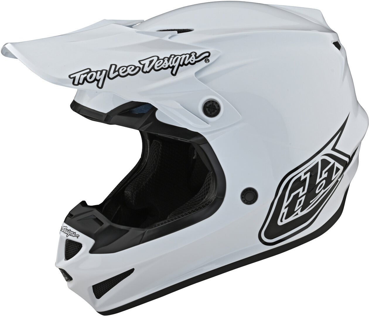 Troy Lee Designs SE4 PA Mono Capacete de Motocross Branco L Figura 1