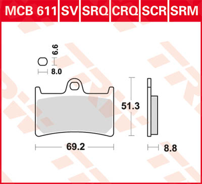 TRW Lucas Sinterbelag MCB611SV Figur 1