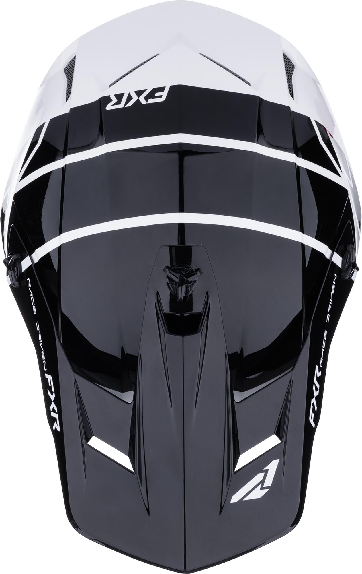 FXR Clutch Motocrosshjälm för ungdomar vit/svart S Figur 2