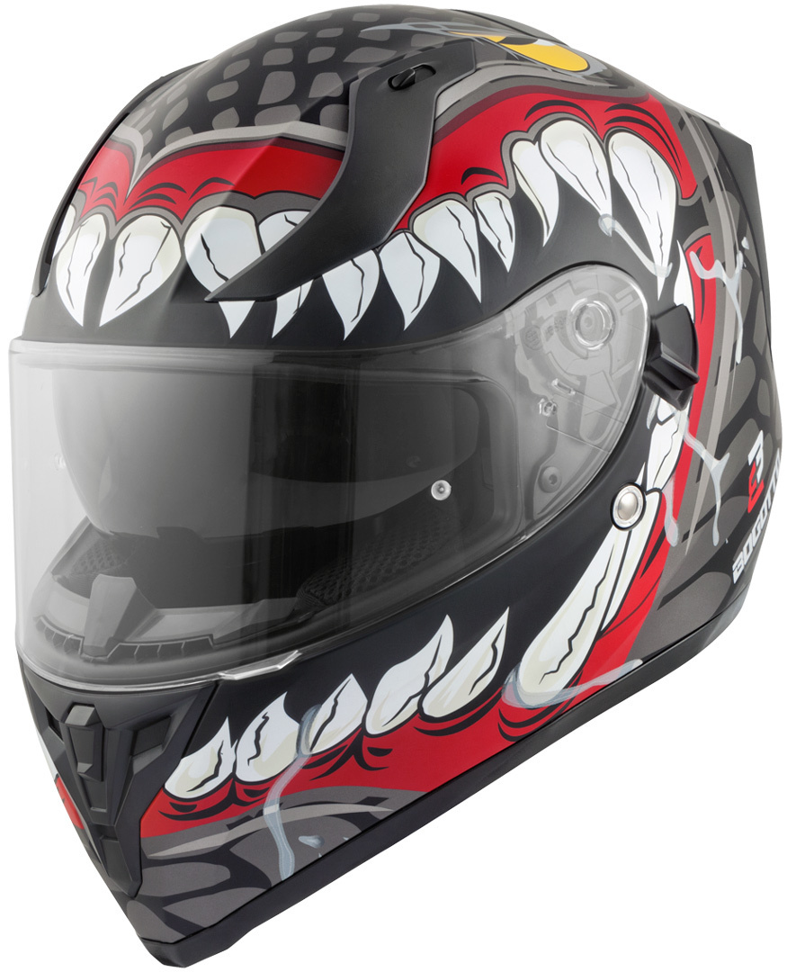 Bogotto V128 Naga Cască Negru mat/roșu 2XL Figura 3