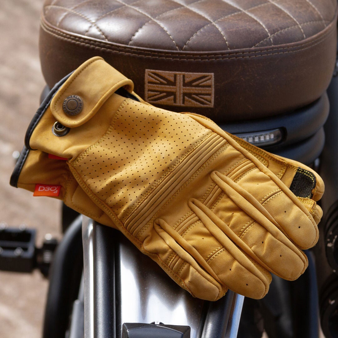 Merlin Leigh D3O Heritage Motorradhandschuhe gelb 2XL Abbildung 4