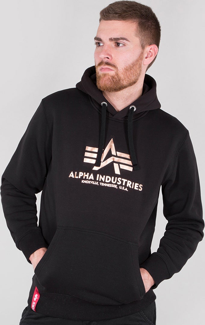 Alpha Industries Basic Chandail à capuchon Noir/Or XXS Figure 2