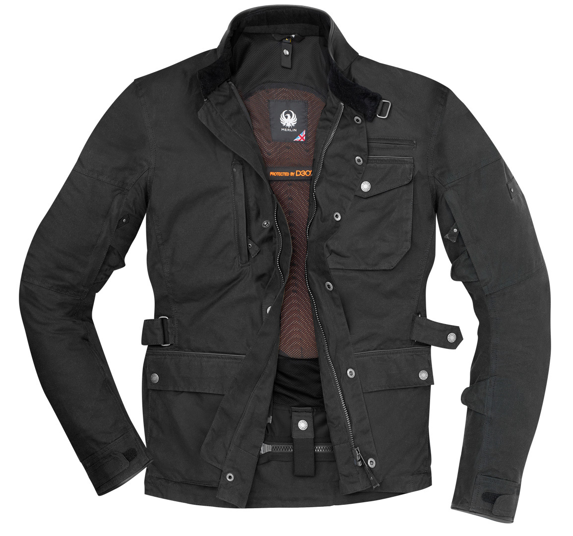 Merlin Monty D3O Wax Explorer Motorcycle Textile Jacket black M Figure 2