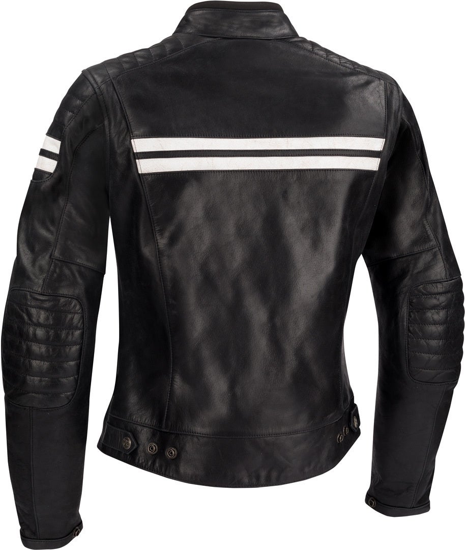 Segura Stripe Ladies Motorcycle Leather Jacket black/white 42 Figure 2