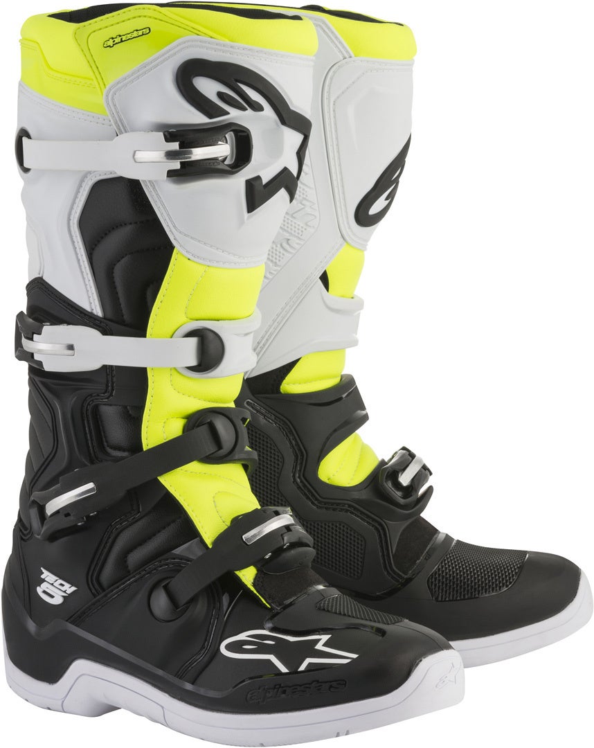 Alpinestars Tech 5 Bottes de motocross Noir/Blanc/Jaune 9 (43) Figure 1