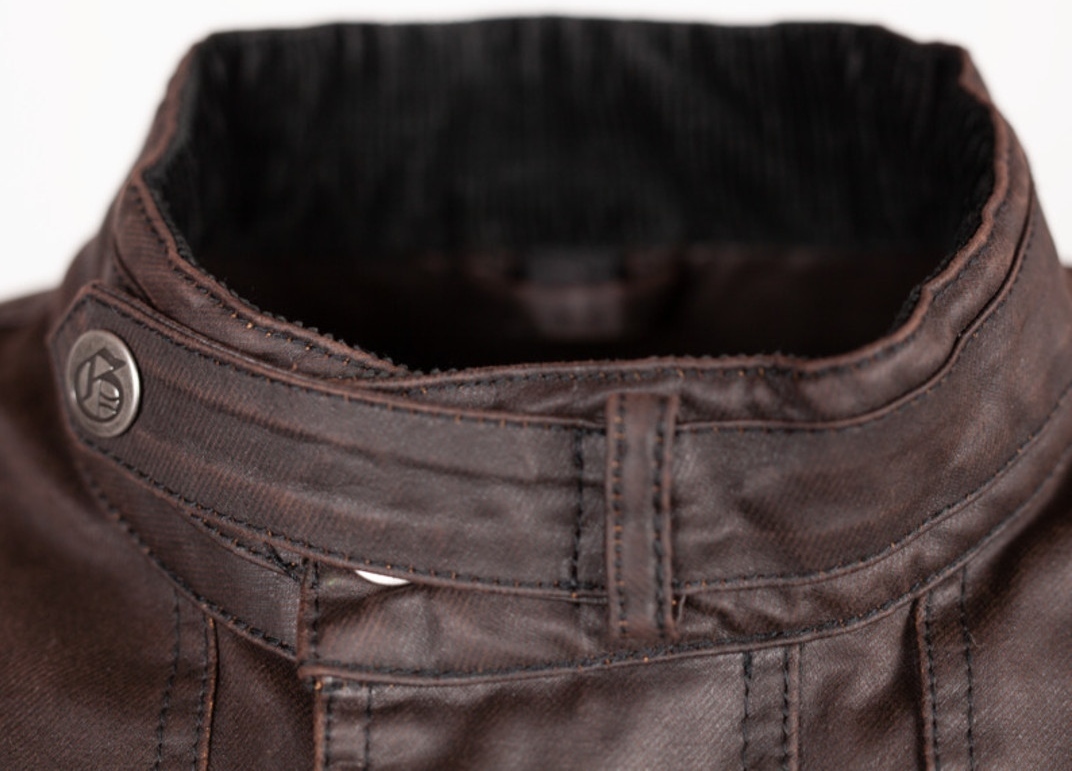 GMS Austin Evo Motorcycle Waxed Jacket brown L Figure 5