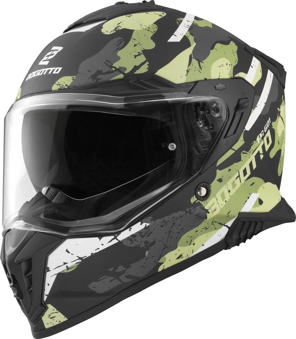 Bogotto FG-601 Sniper Enduro hjelm i glasfiber sort mat/grå/grøn L Figur 9