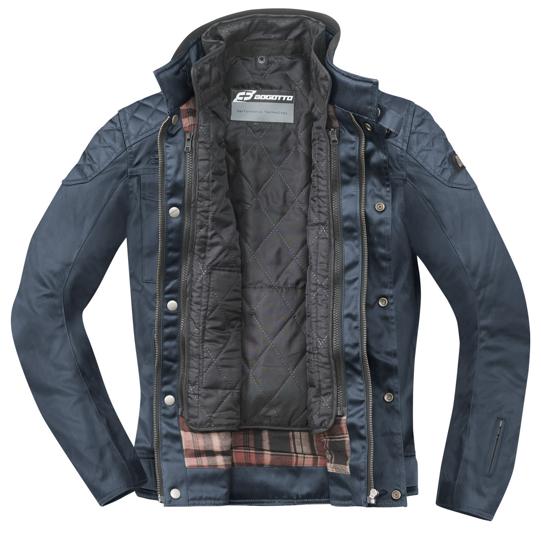 Bogotto Barton waterproof Motorcycle Waxed Jacket navy blue L Figure 5