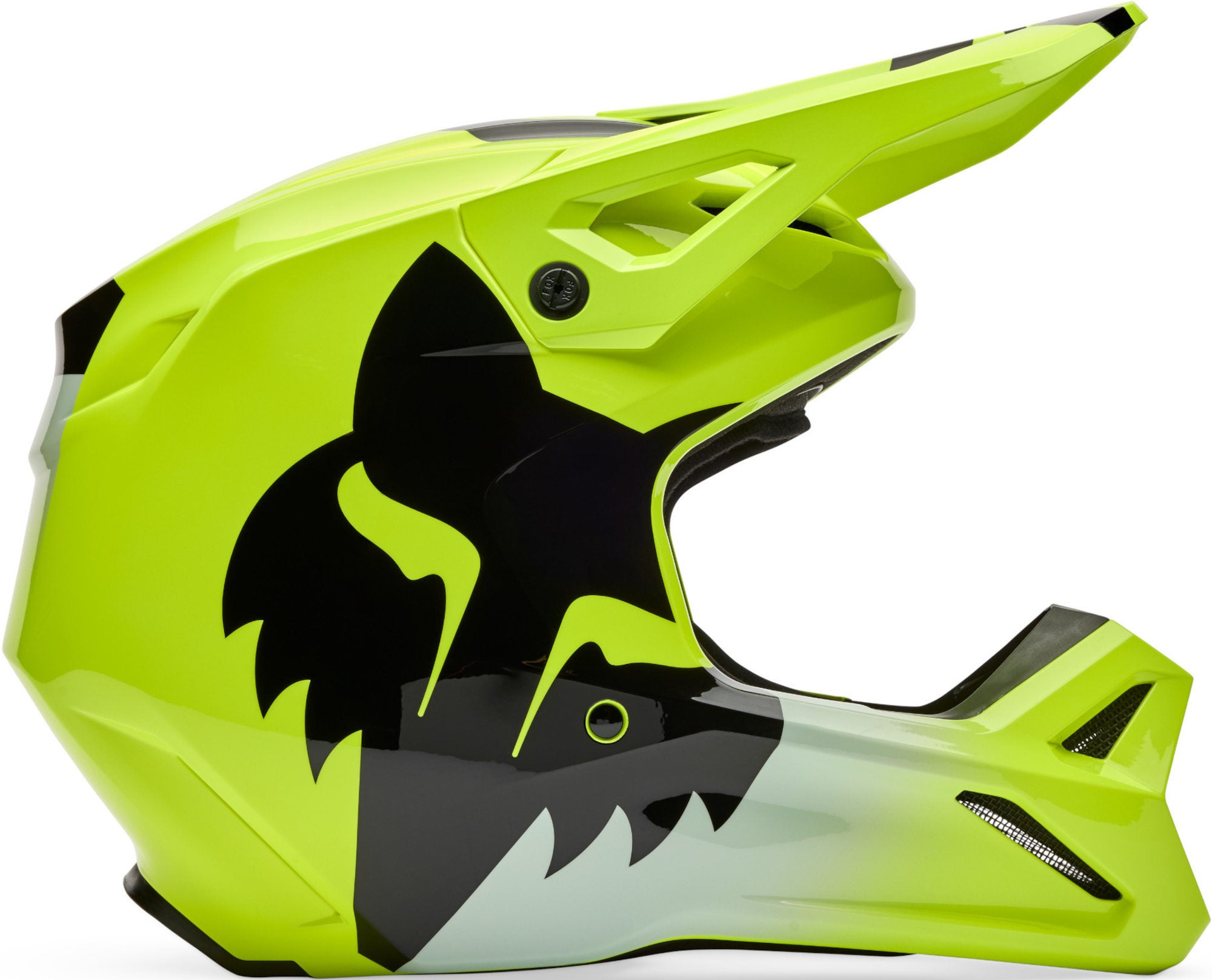 FOX V1 Shield Youth Motocross Helmet yellow Y/L (52/53) Figure 2