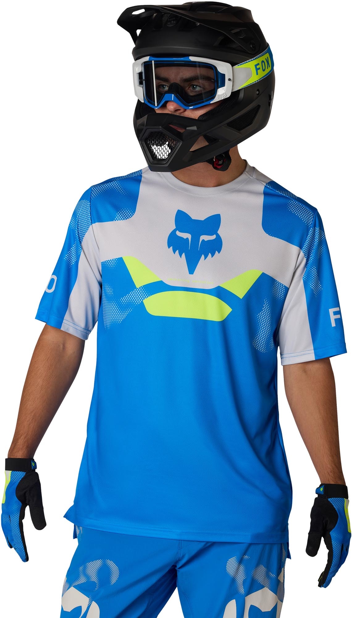 FOX Ranger Tactile Maillot de vélo bleu S Figure 3