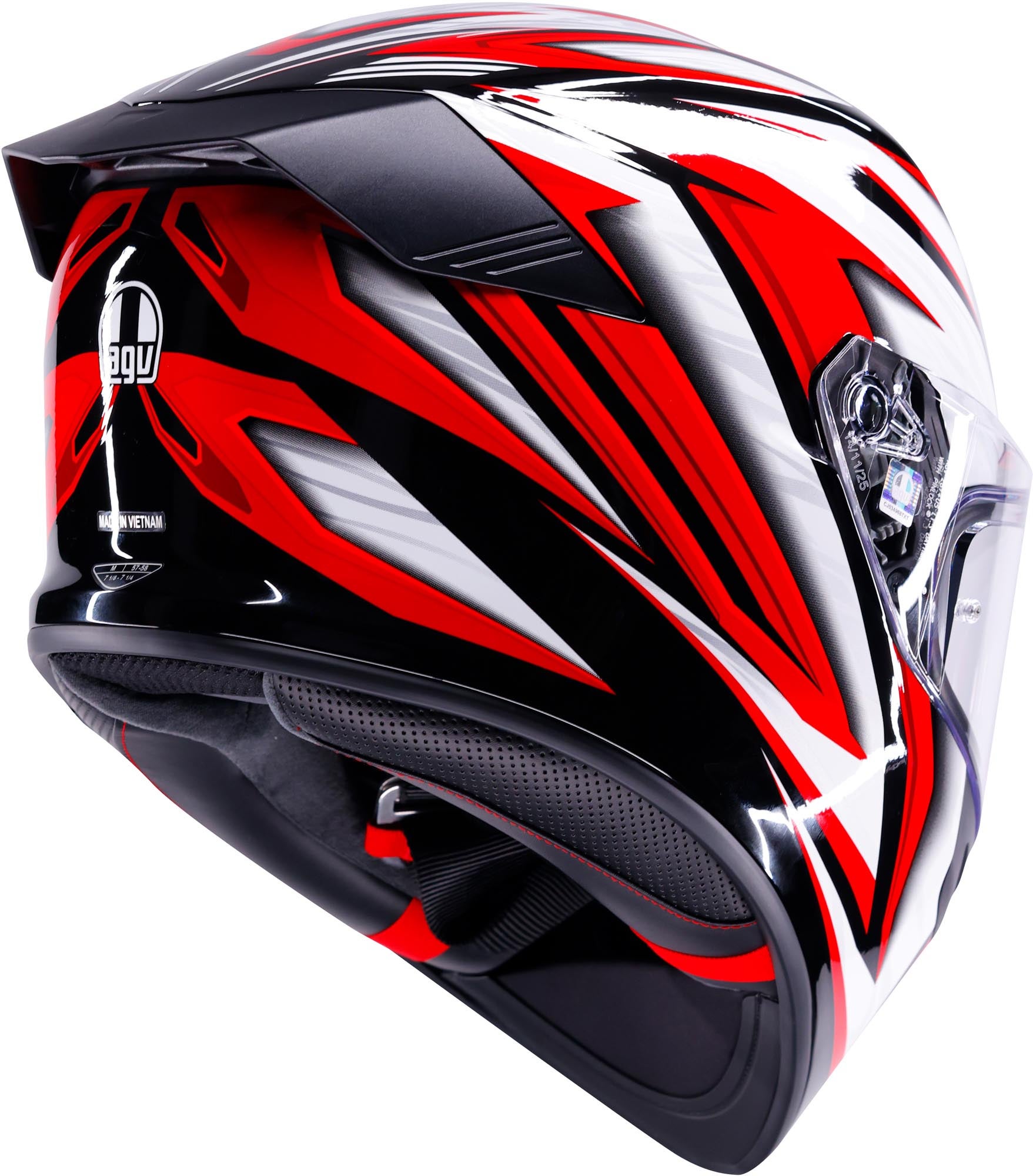 AGV K5 Zenithar Hjälm svart/vit/rött L (59/60) Figur 6