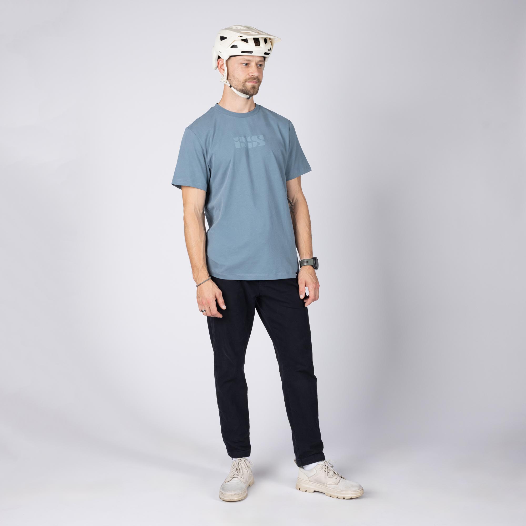 IXS Brand 1.1 T-shirt blå/grå M Figur 4