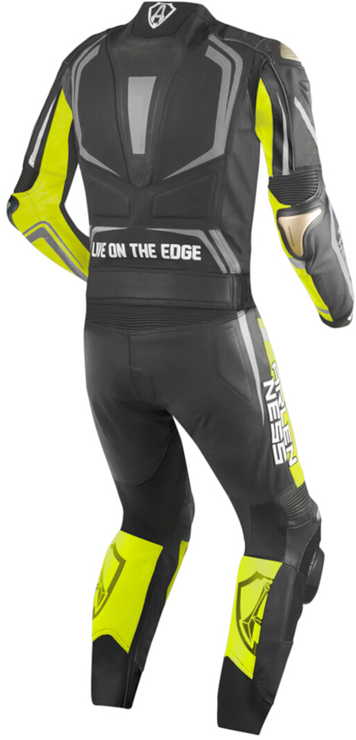 Arlen Ness Race-X Costum de piele de motocicletă în două piese negru/gri/galben 60 Figura 2