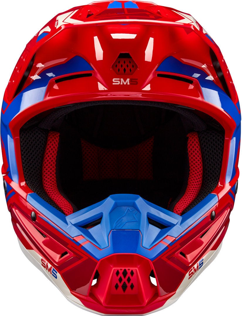 Alpinestars S-M5 Action 2 2024 Casco Motocross rosso/blu L (59/60) Figura 5