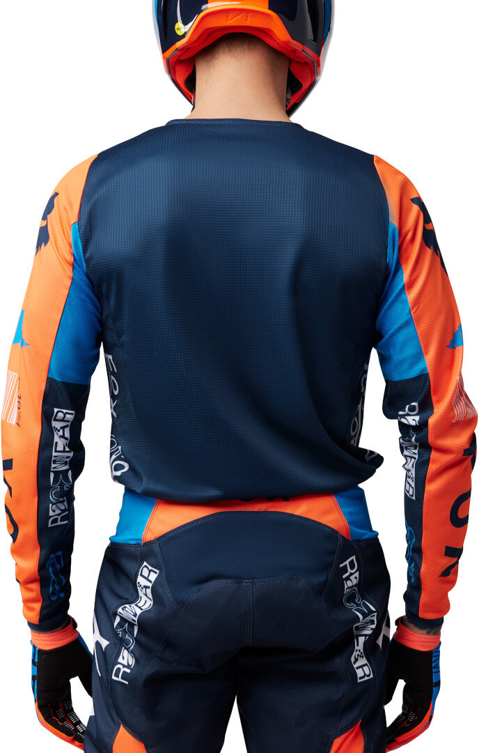 FOX 180 Race Spec Motocross Jersey blå/orange S Figur 4