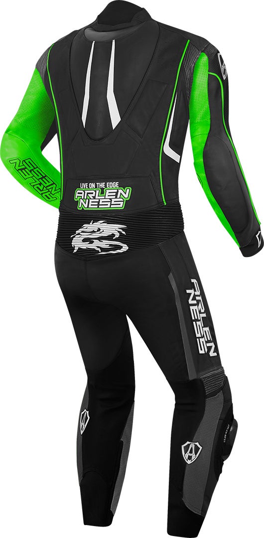 Arlen Ness Losail One Piece læder dragt sort/grøn 56 Figur 2