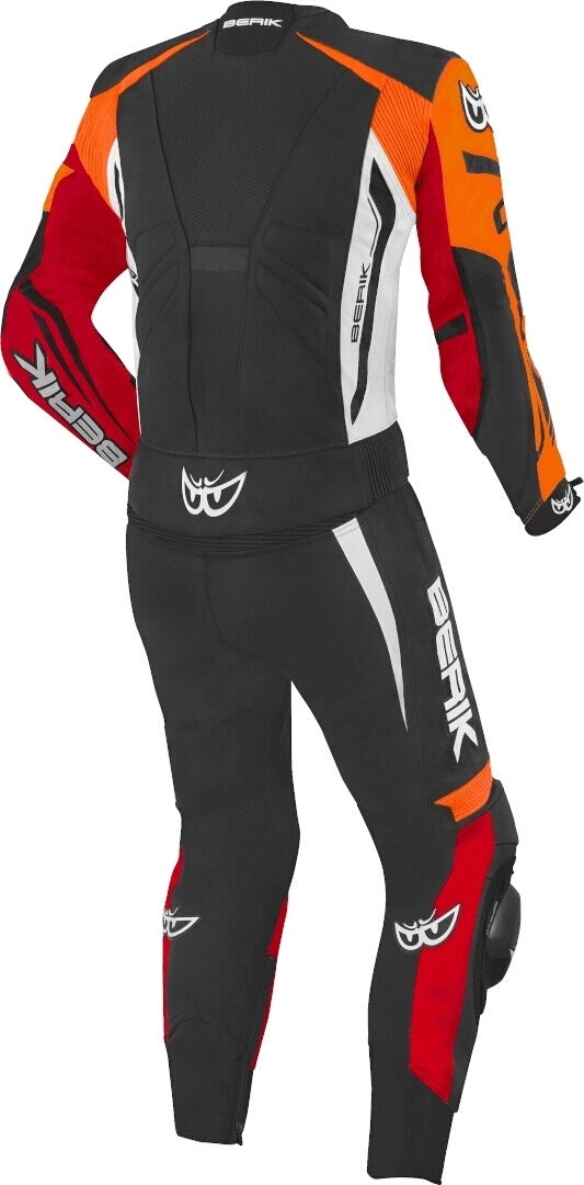 Berik Monza Two Piece Motorcycle Leather Suit black/white/red/orange 60 Figure 2