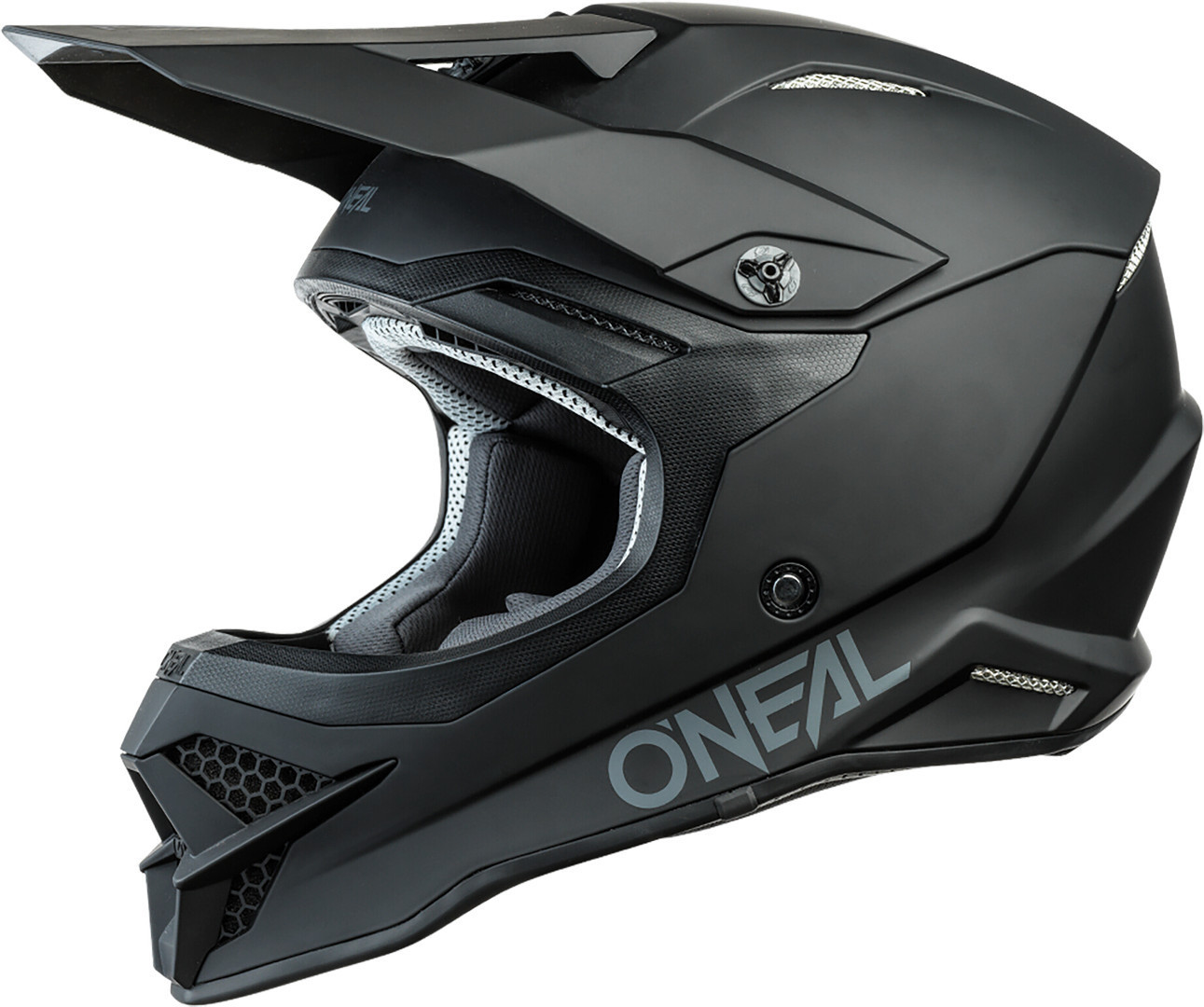 Oneal 3Series Solid Motocross Helm schwarz L (59/60) Abbildung 1