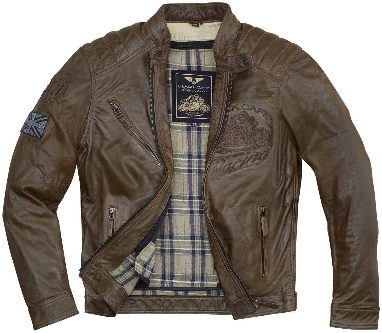 Black Cafe London Houston Motorrad Lederjacke 60 Abbildung 2