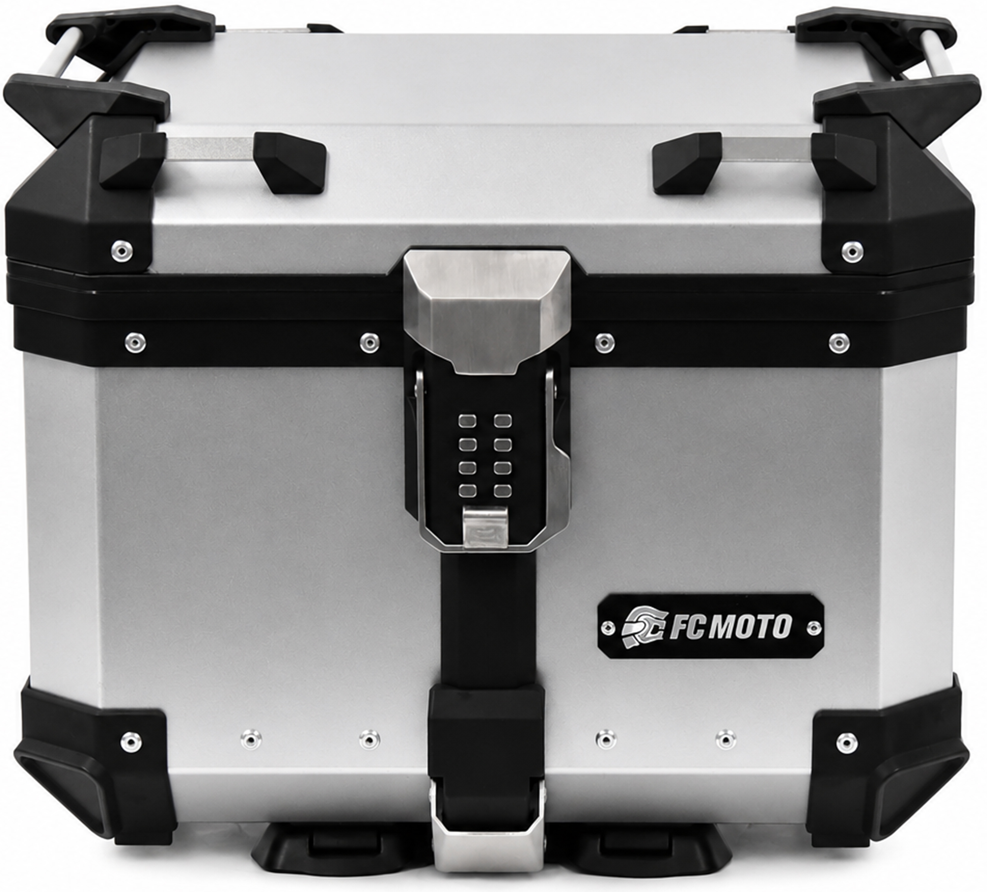 FC-Moto Terreno X PRO Keyless Alu Topcase with adjustable backrest Silver 45 Ltr. Figure 2