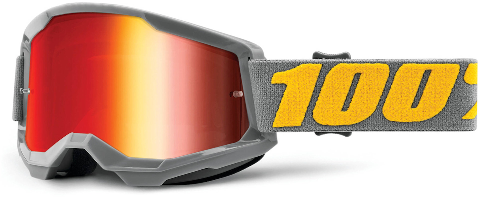 100% Strata 2 Chrome Ochelari de motocross gri/portocaliu Figura 1