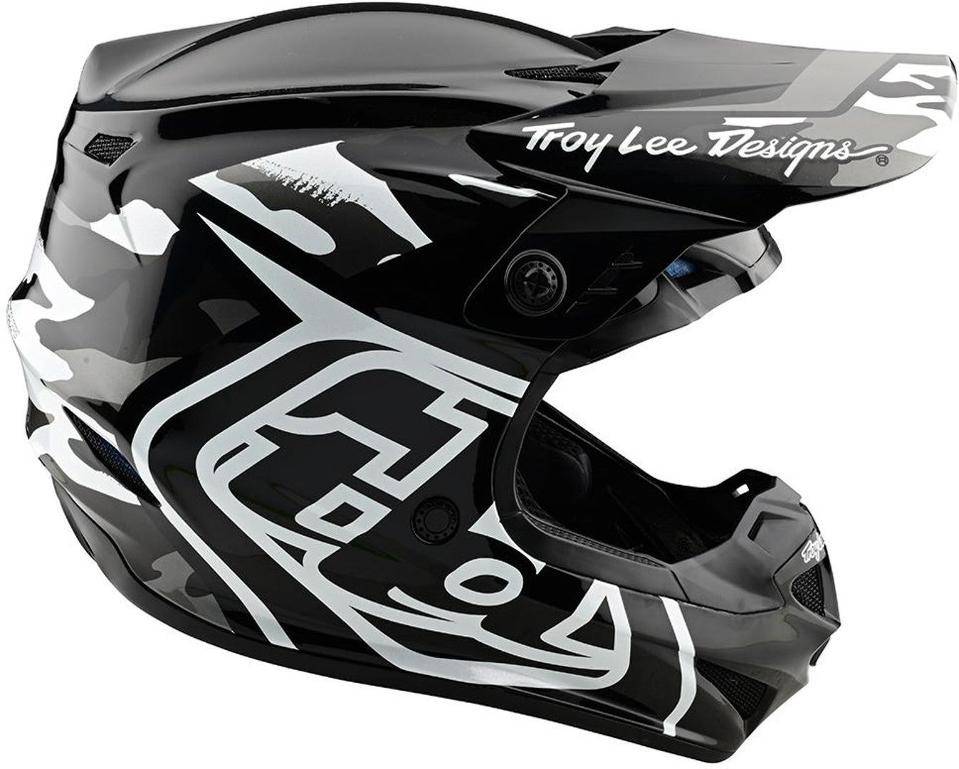 Troy Lee Designs GP Overload Camo Motokrosová přilba černobílá L Obrázek 4